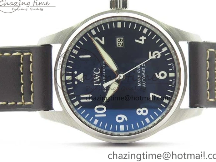 MIROTIME 0513 MARK XVIII Le Petit Prince IW327004 SS FKF 1:1 Best Edition Blue Dial On Brown Leather Strap Trendsetting 7117